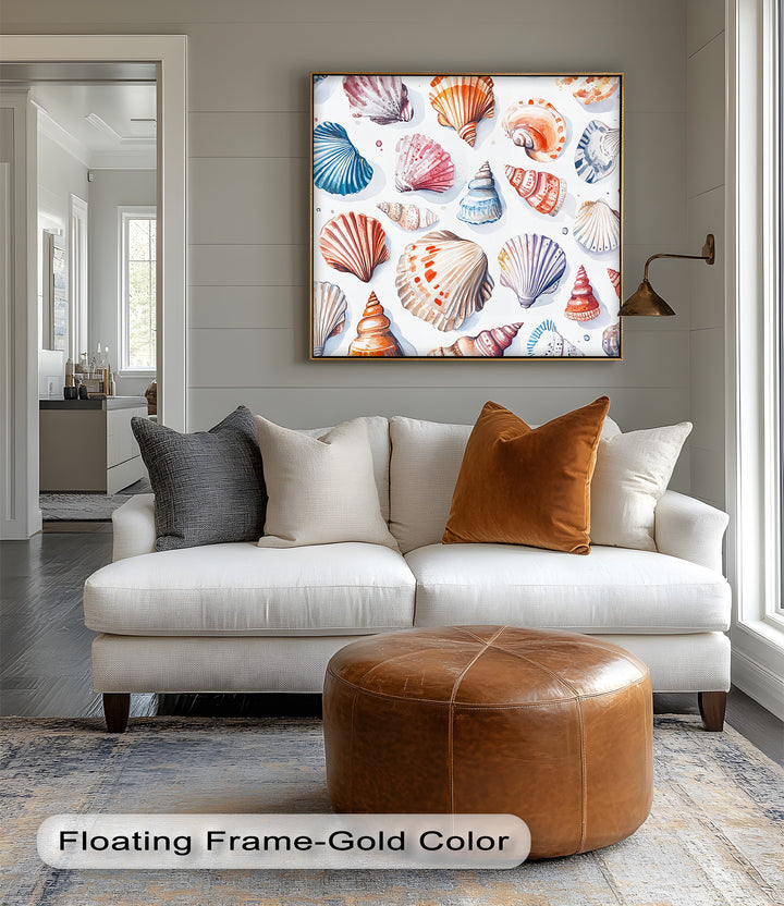 Add a pop of color and seaside joy with this bold custom canvas print design.

