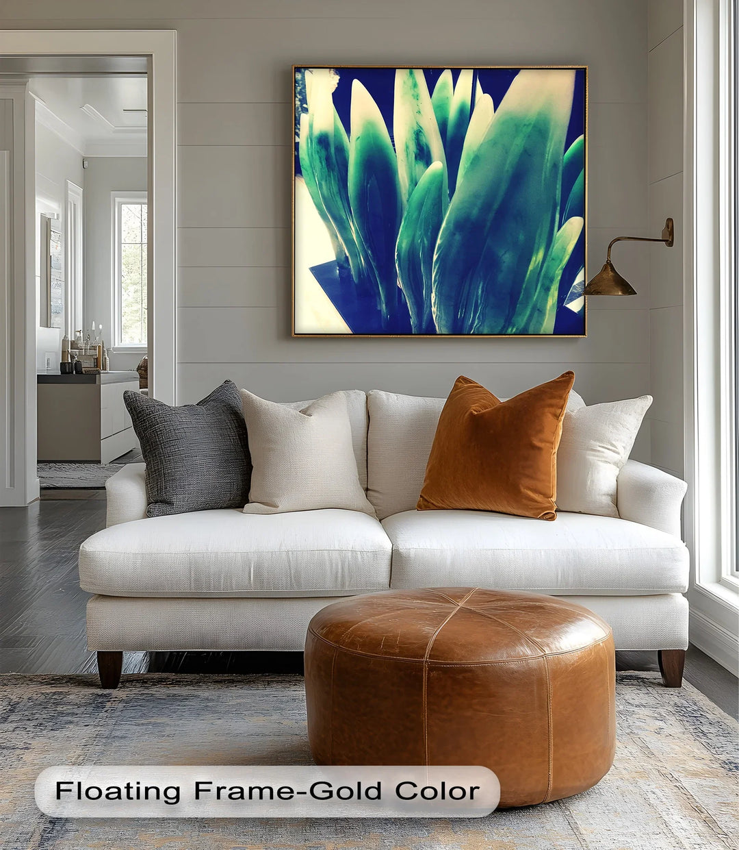 Verdant Sculpted Leaves – Contemporary Green Canvas Prints - MyPhotoStation