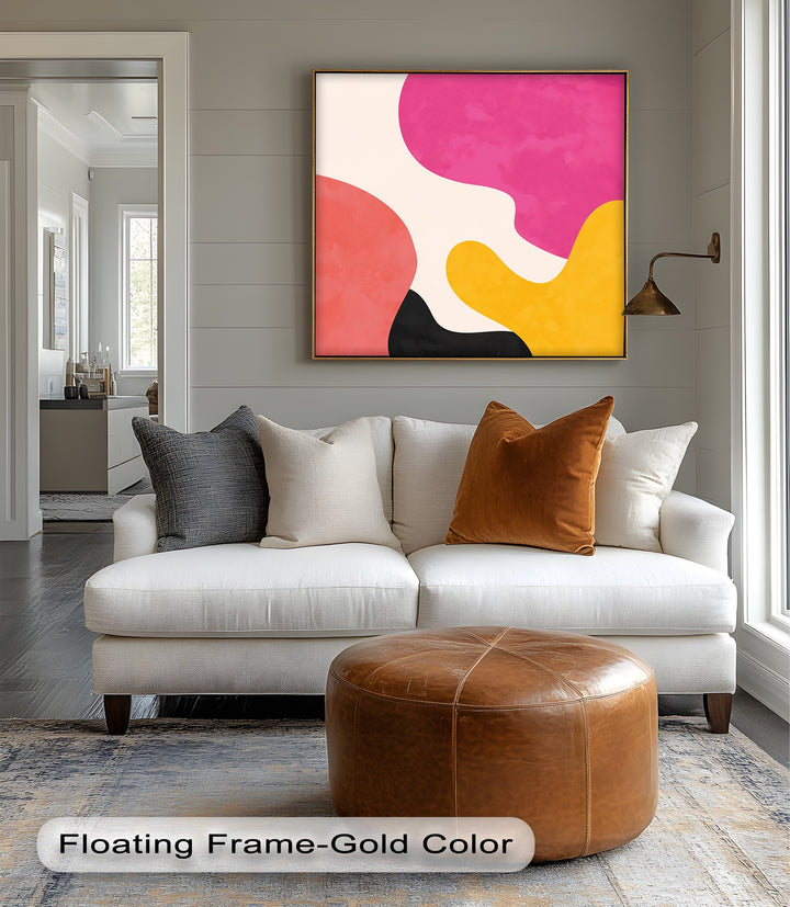 Mellow Shapes – Colorful Organic Forms Abstract Canvas Print