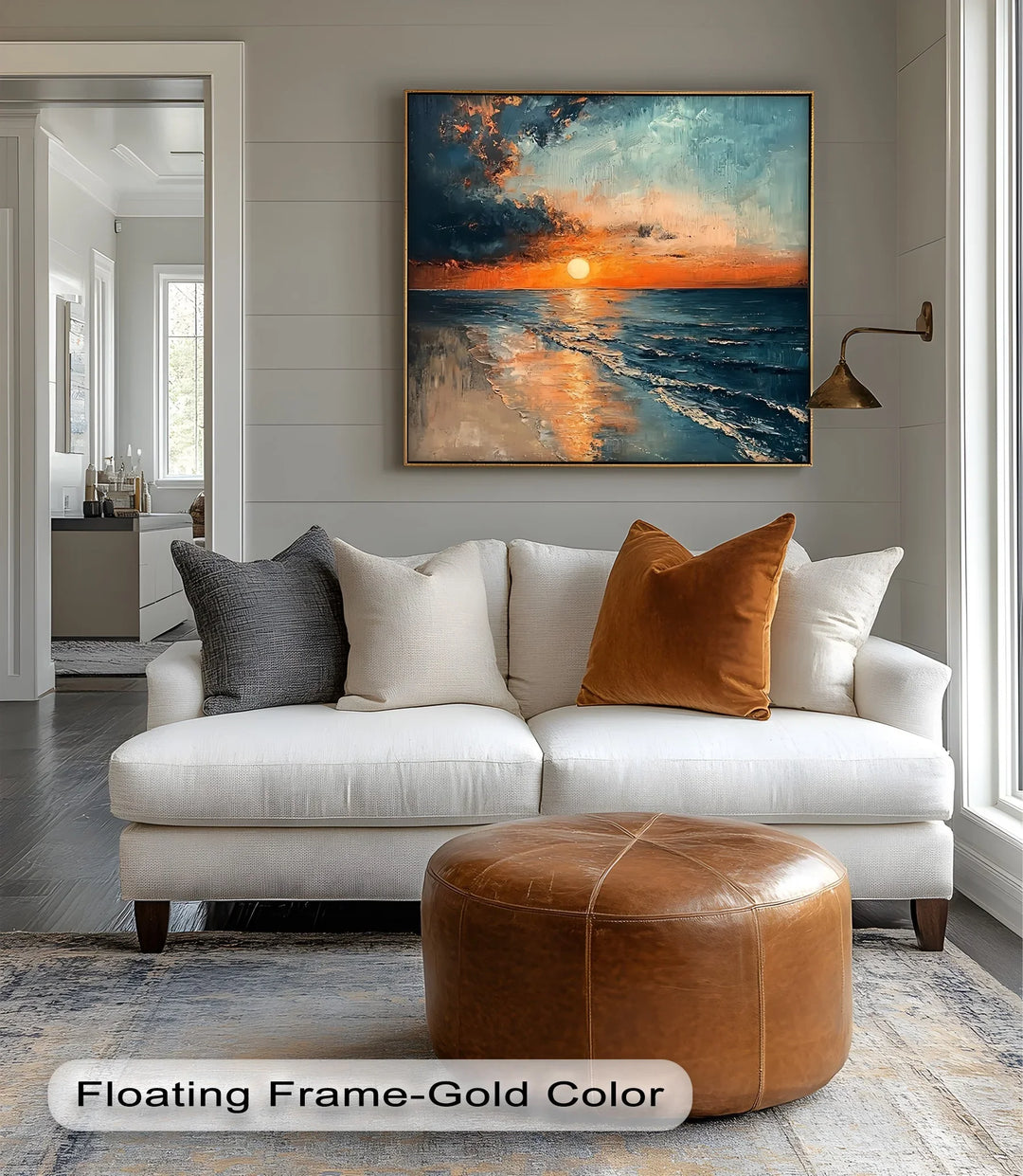 Sunset Serenity Over Ocean Shore – Tranquil Seascape Canvas Print - MyPhotoStation