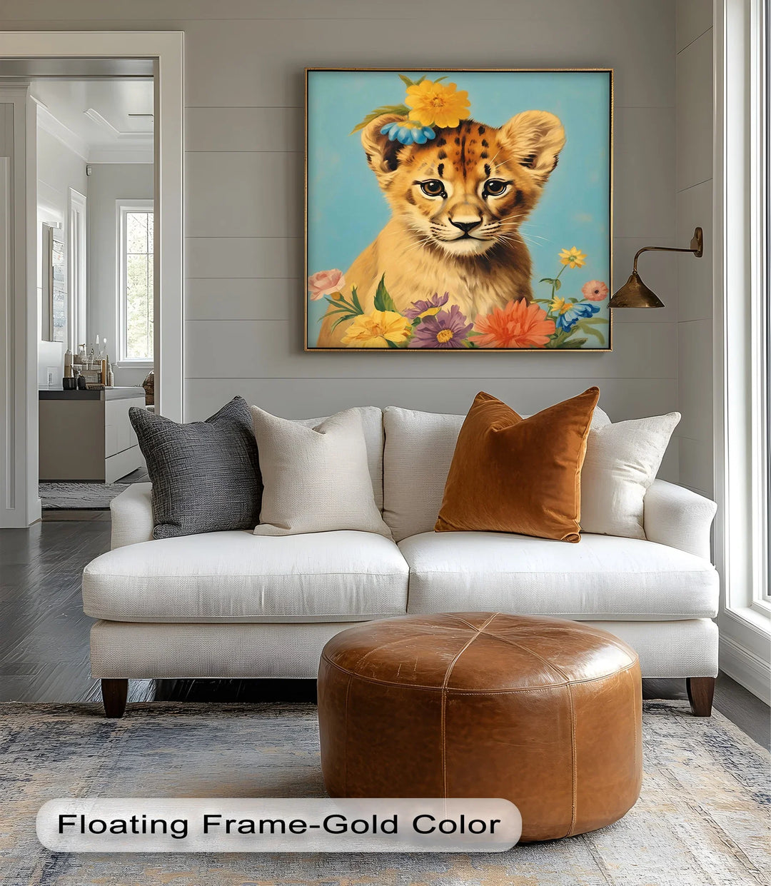 Blossom Crowned Cub – Animal Canvas Print - MyPhotoStation
