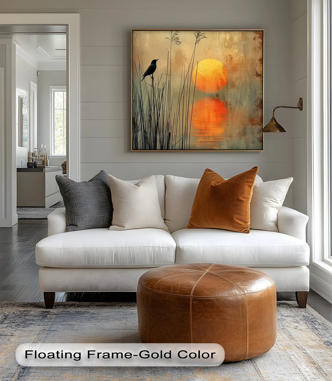 Whispers at Dusk – Silhouetted Bird and Sunset Canvas Print - MyPhotoStation