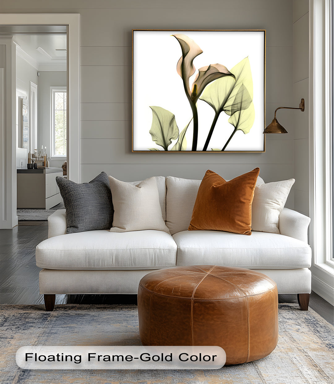 Soft Calla Grace – Minimalist Botanical Canvas Print