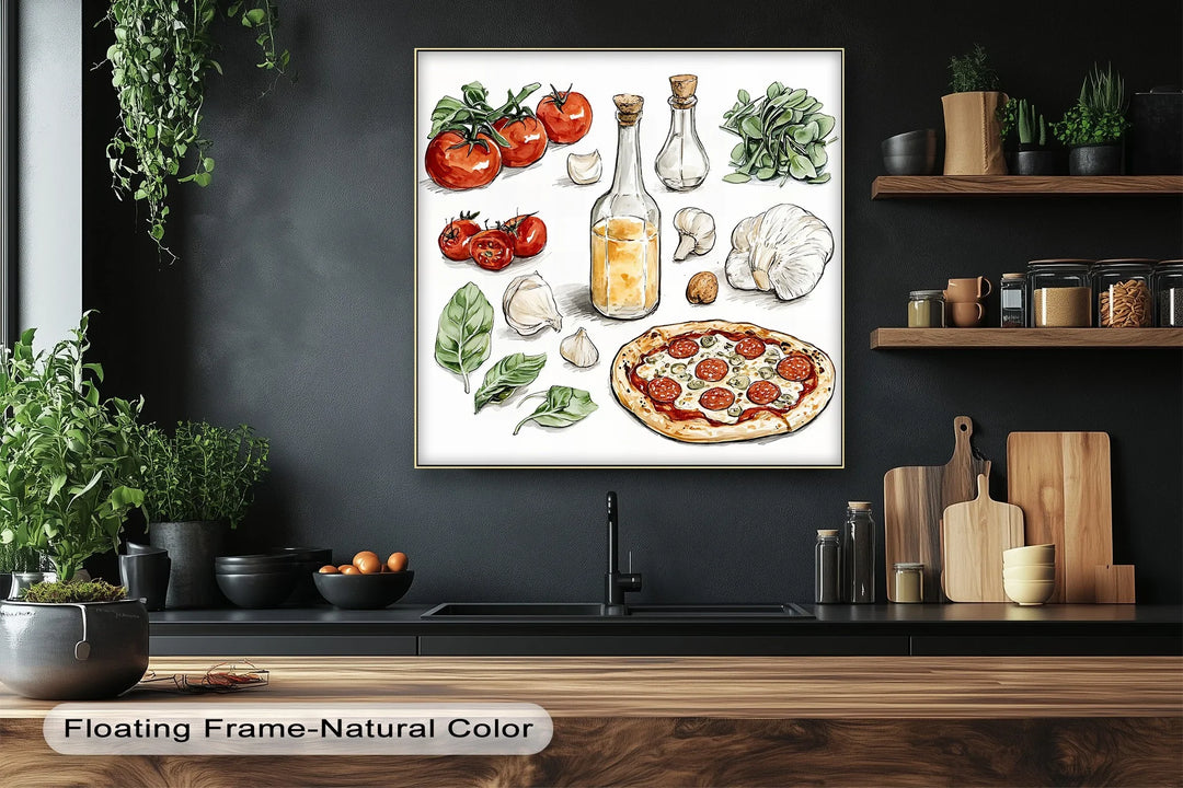 Italian Pizza Ingredients – Kitchen Canvas Print - MyPhotoStation