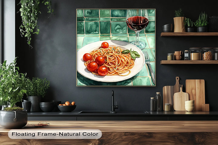 Pasta & Wine Moment – Italian Kitchen Canvas Print - MyPhotoStation