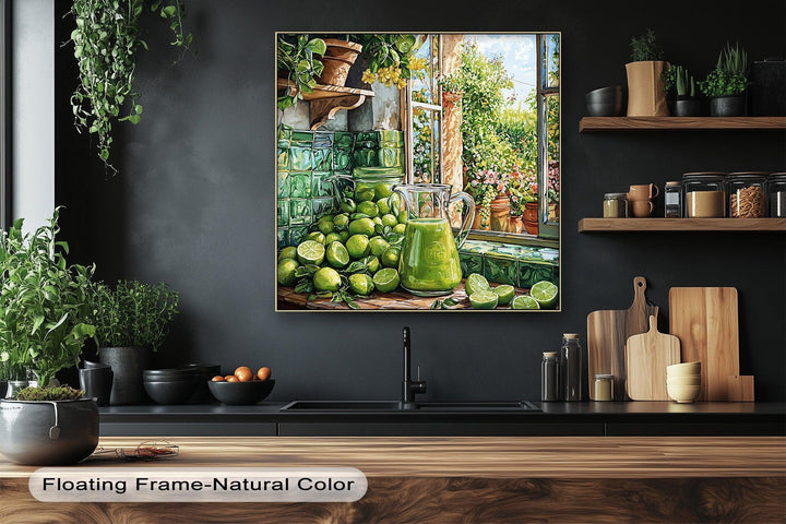 Lime Harvest Kitchen Scene – Mediterranean Style Canvas Print - MyPhotoStation