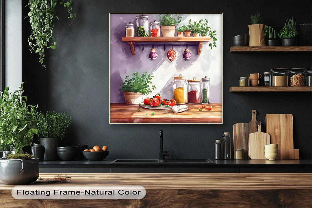 Herb & Spice Kitchen – Rustic Pantry-Inspired Canvas Print - MyPhotoStation