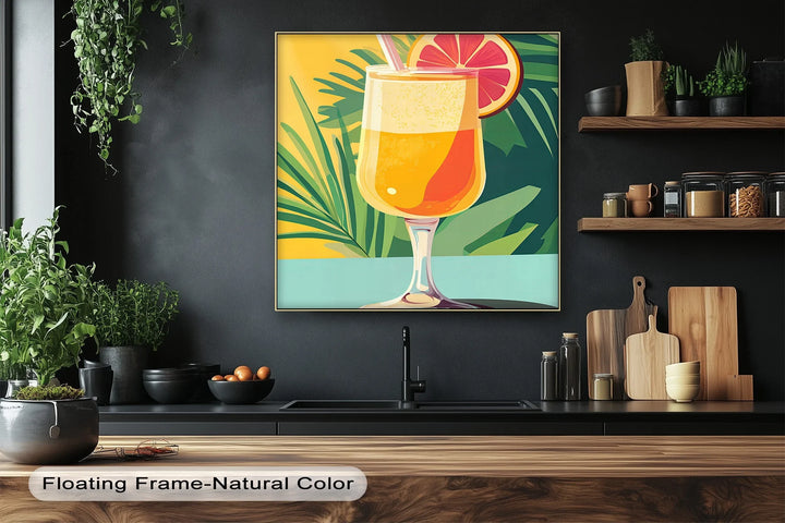 Citrus Breeze – Tropical Cocktail Canvas Print - MyPhotoStation