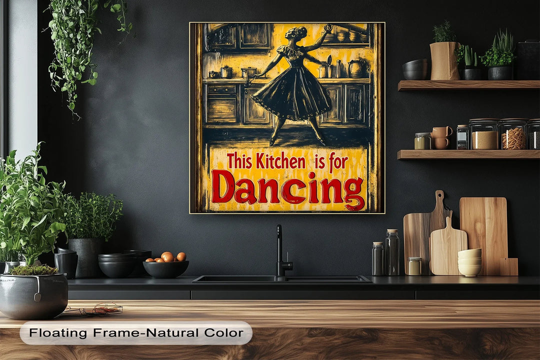 This Kitchen Is for Dancing – Vintage Style Kitchen Canvas Print - MyPhotoStation
