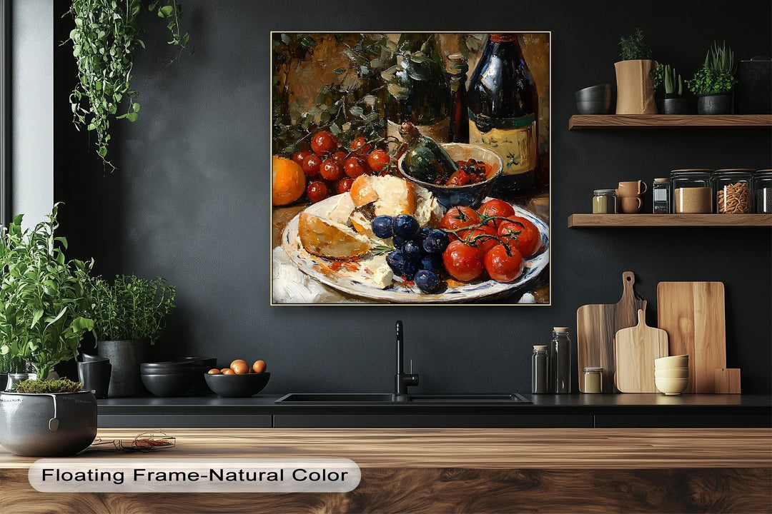 Vineyard Table – Rustic Wine & Harvest Kitchen Canvas Print - MyPhotoStation