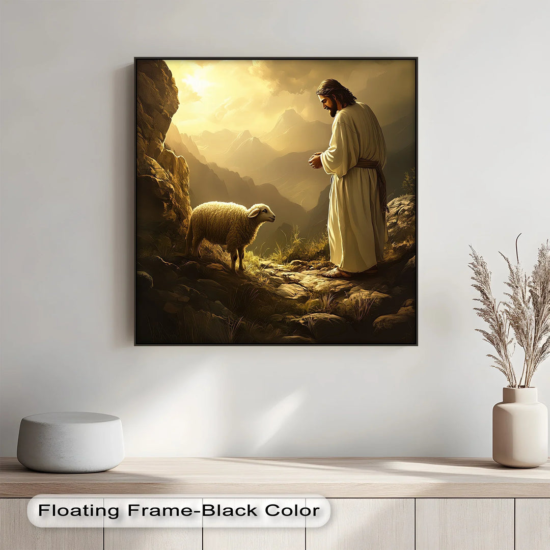 The Lost and Found – Jesus with the Lamb Canvas Print - MyPhotoStation