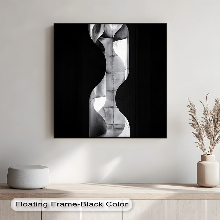 A striking monochrome photo canvas that captures modern design with bold visual rhythm.

