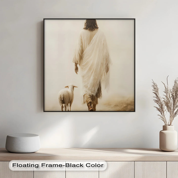 The Shepherd’s Path – Jesus Walking with Lamb Canvas Print - MyPhotoStation