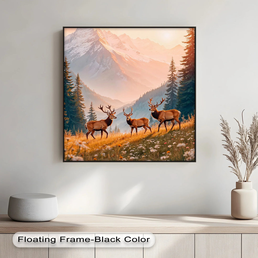Majestic Elk in Alpine Meadow – Animal Canvas Print - MyPhotoStation