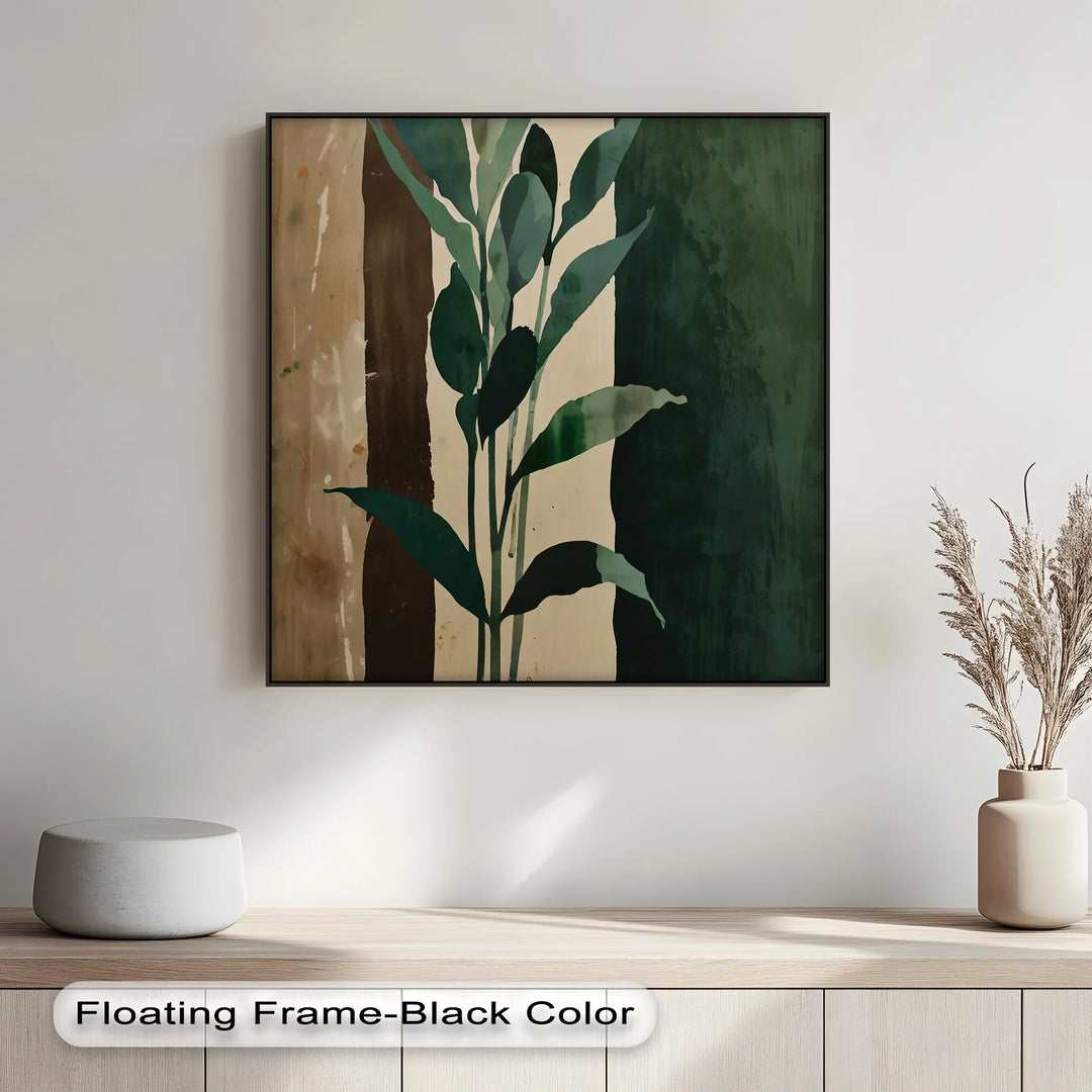 Earth Tones Foliage – Leaf Silhouette Canvas Print - MyPhotoStation