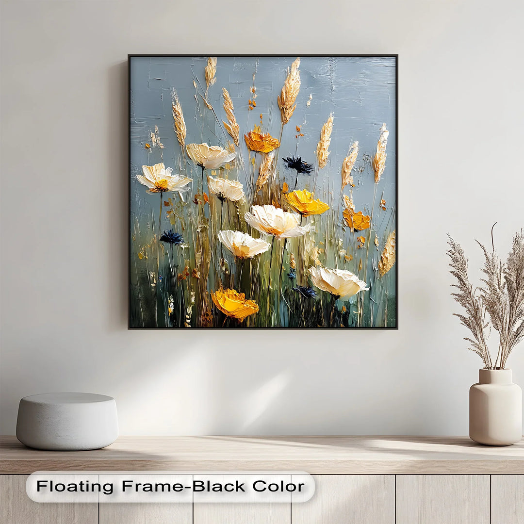 Golden Meadow Blooms – Wildflower Canvas Wall Art - MyPhotoStation