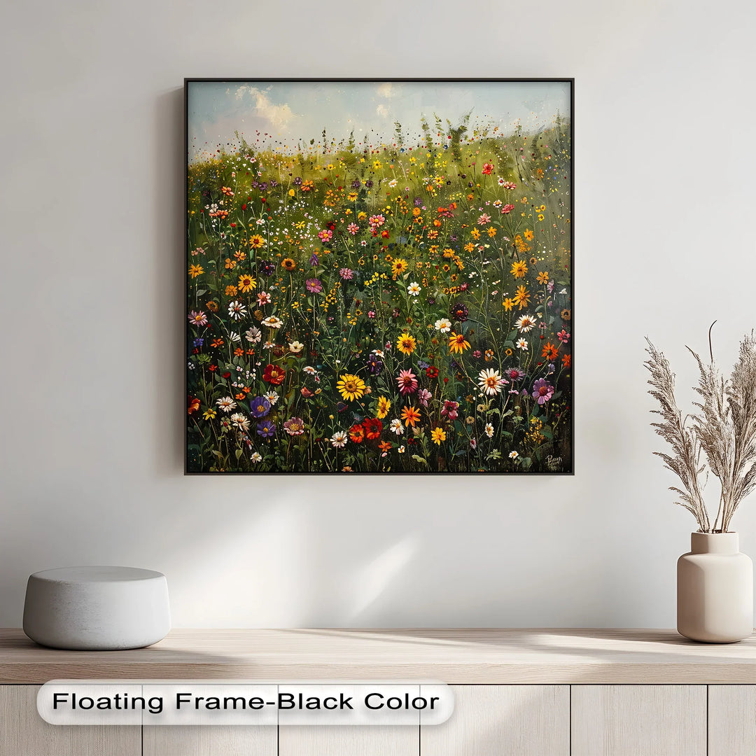 Blooming Meadow – Colorful Wildflower Field Canvas Print - MyPhotoStation