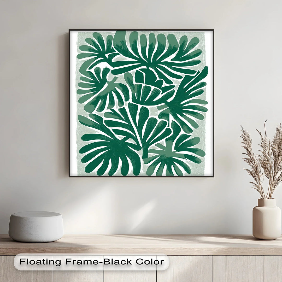 Tropical Frond Symphony – Bold Green Botanical Canvas Print - MyPhotoStation