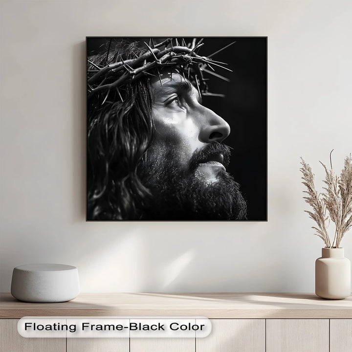 Crown of Mercy – Black and White Jesus Canvas Prints - MyPhotoStation