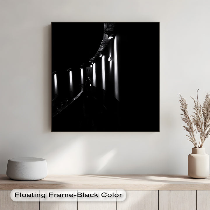 Echo Passage – Abstract Light Corridor Canvas Prints