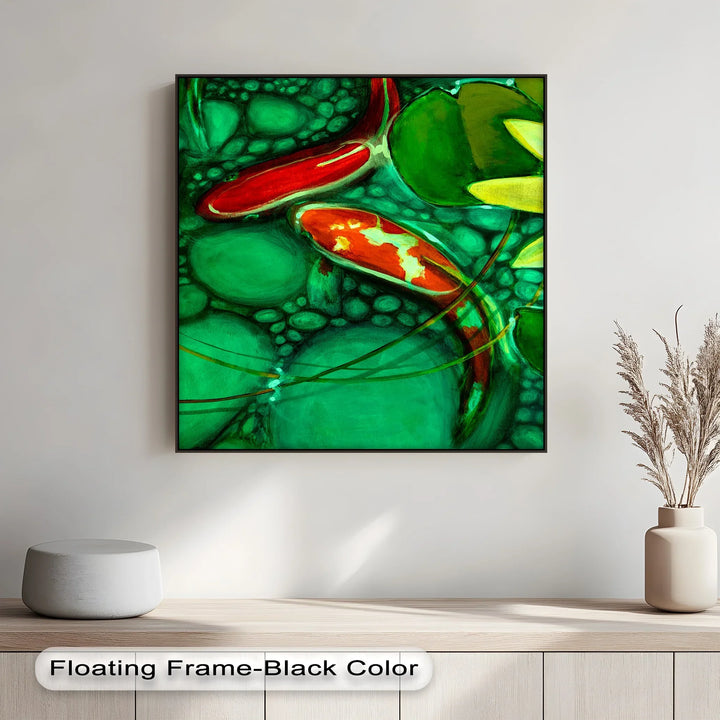 Koi Serenity – Abstract Fish Pond Canvas Print - MyPhotoStation