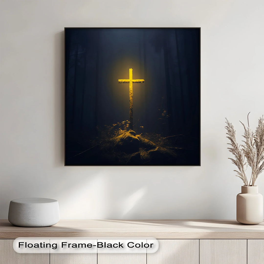 Light in the Darkness – Illuminated Cross Canvas Prints - MyPhotoStation
