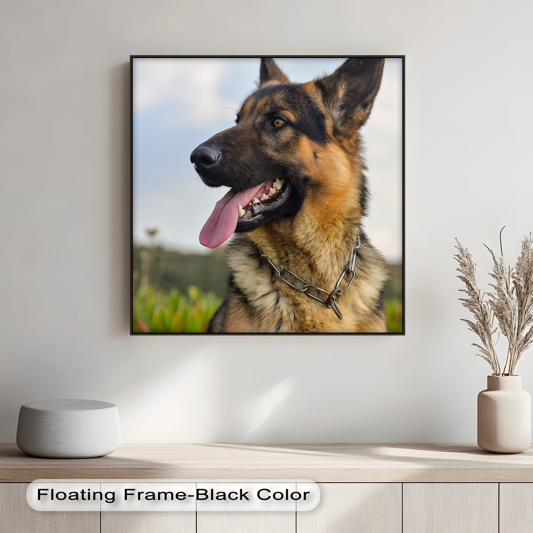 Loyal Guardian – German Shepherd Outdoor Portrait Puppies Canvas Print