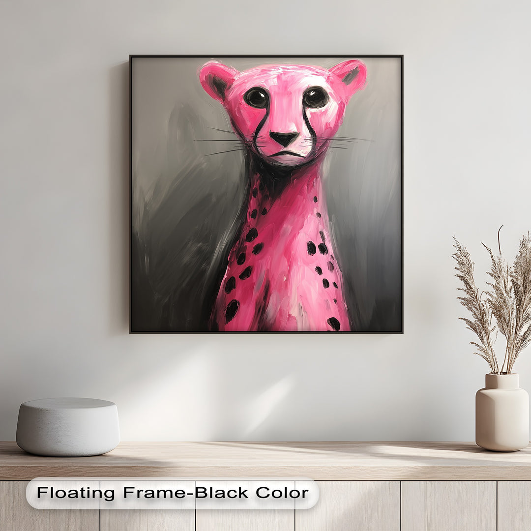 Fierce & Fuchsia – Abstract Pink Cheetah Canvas Print