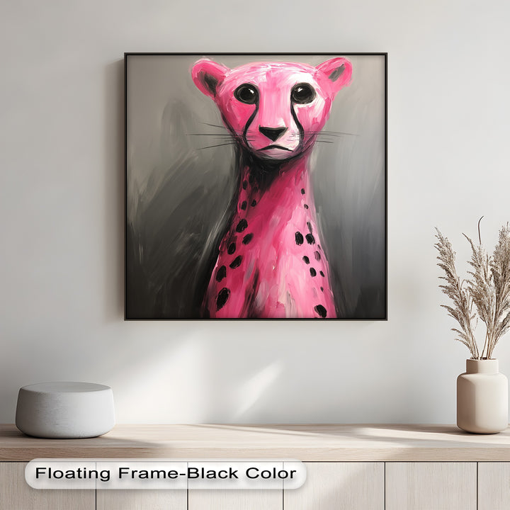 Fierce & Fuchsia – Abstract Pink Cheetah Canvas Print