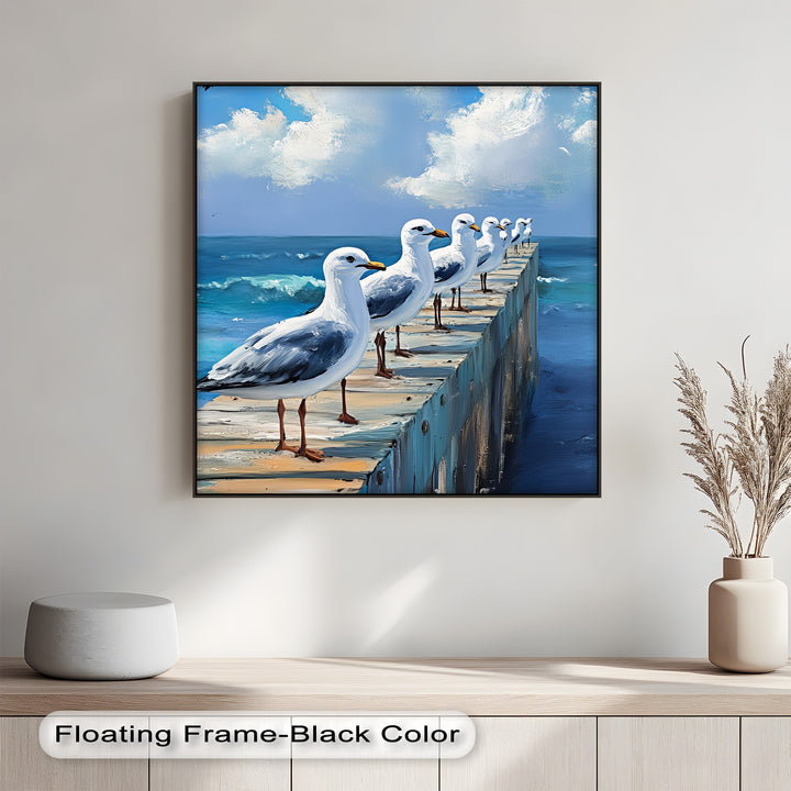 This peaceful ocean view with gulls pops beautifully on a photo canvas.

