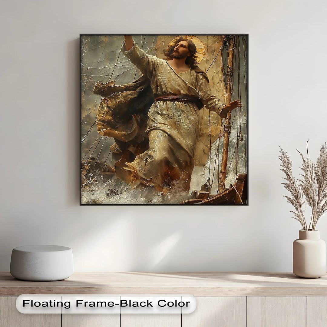 Jesus Calming the Storm – Inspirational Christian Canvas Print - MyPhotoStation