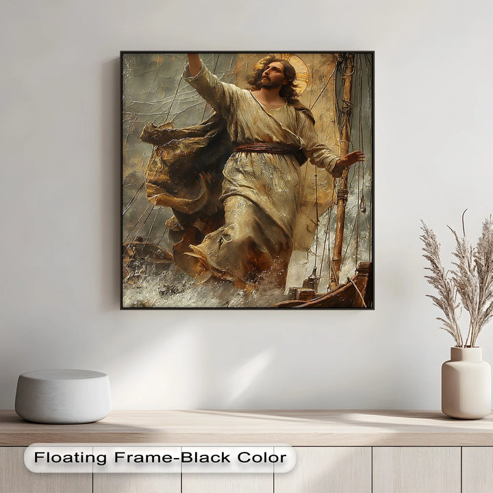 Jesus Calming the Storm – Inspirational Christian Canvas Print - MyPhotoStation
