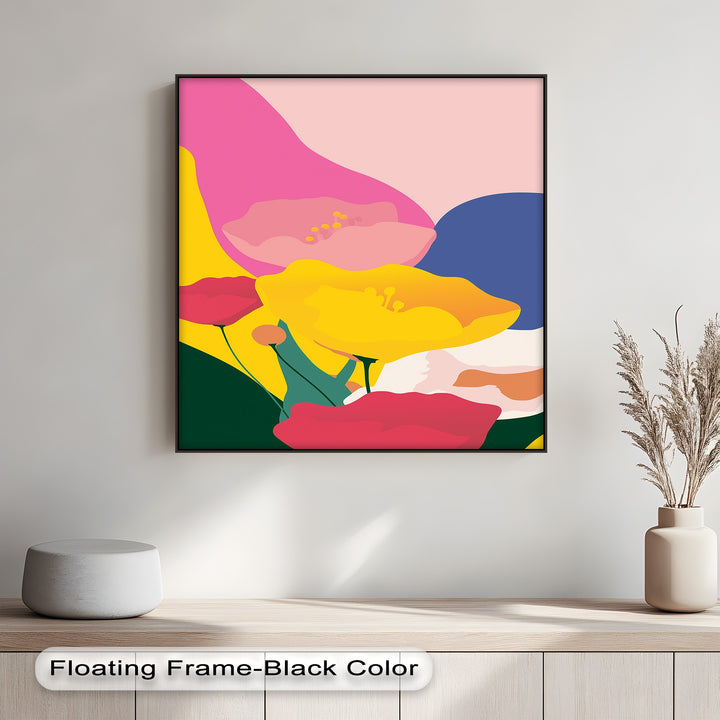 Bold Bloomscape – Vibrant Abstract Flower Canvas Print