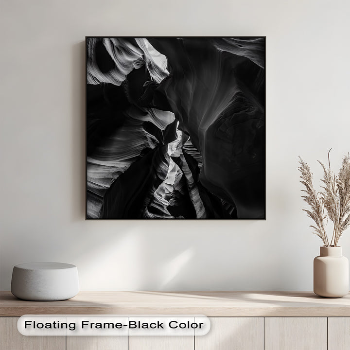 This high-contrast custom canvas print turns geological wonder into striking minimalist art.

