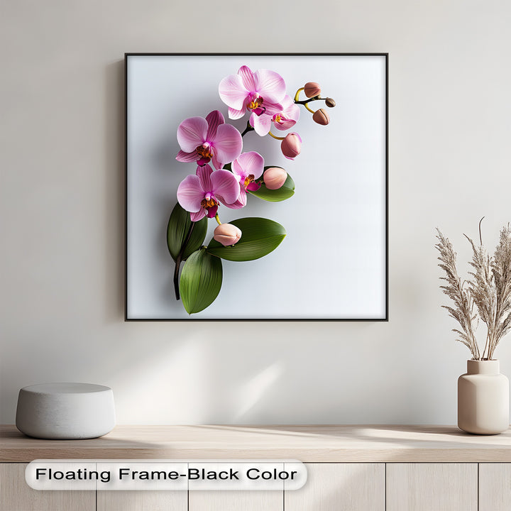 Graceful Orchid Cascade – Pink Botanical Canvas Print