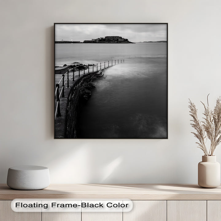 Light and shadow collide in this bold photo canvas of chiseled stone curves and canyon depth.

