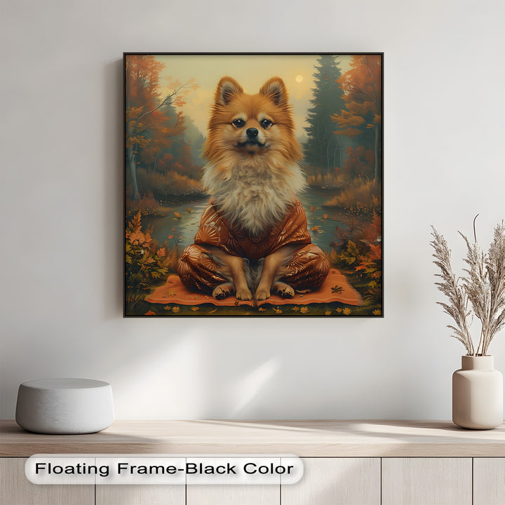 Zen Fox Pup – Autumn Forest Portrait Puppies Canvas Print