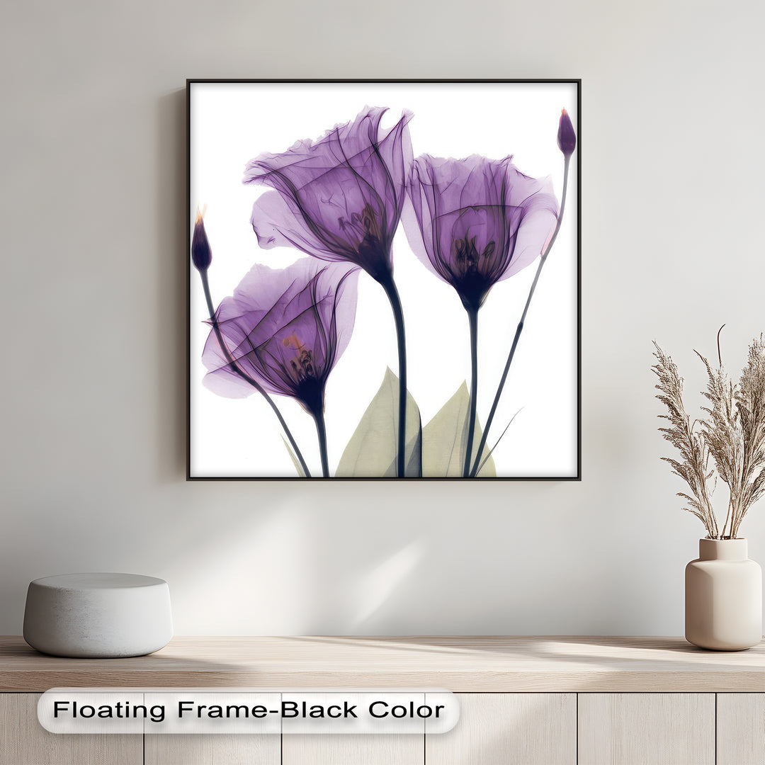 Winterliche Ruhe – Japanische Frau im blauen Kimono, Leinwanddruck | Gerahmtes Kunstwerk