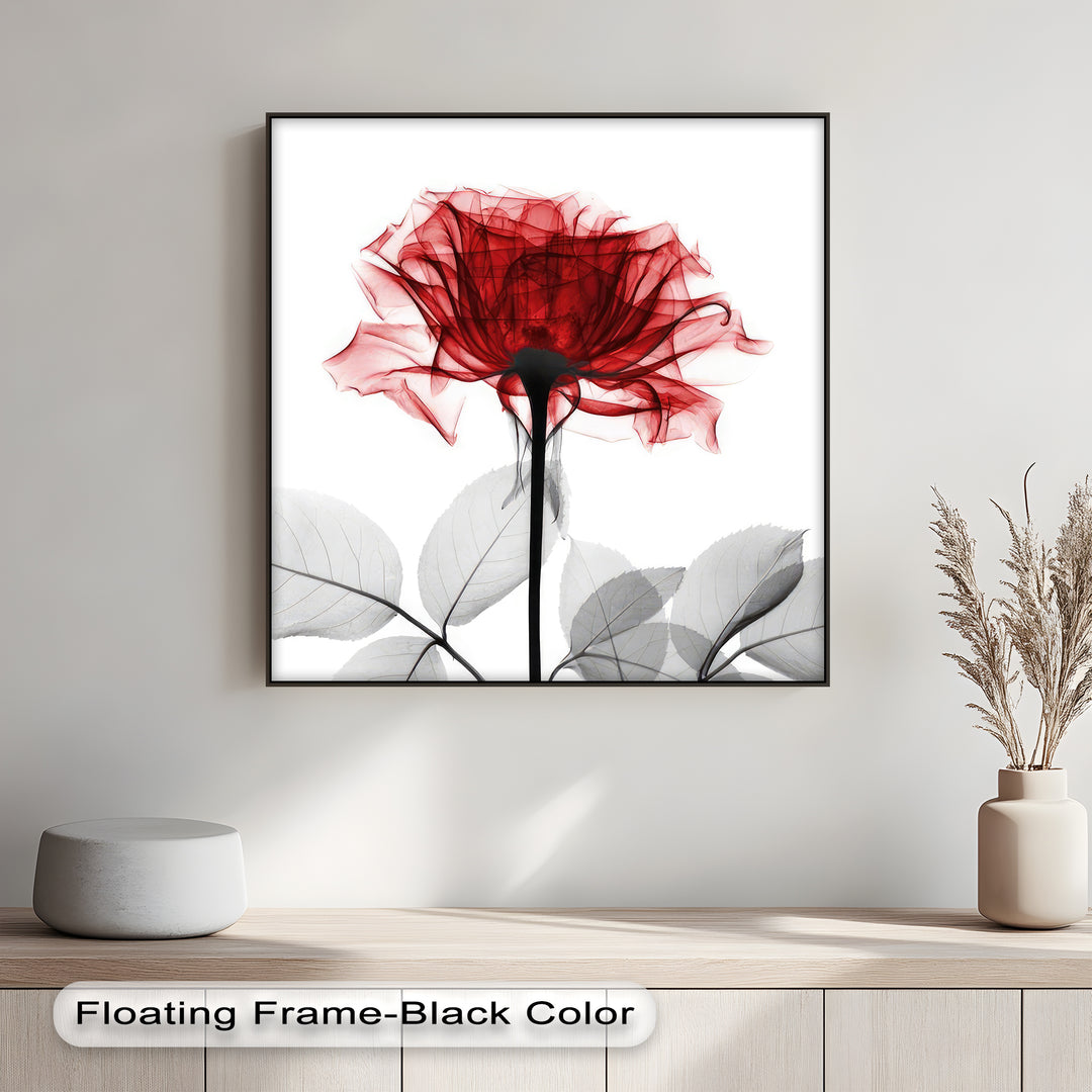 Winterliche Ruhe – Japanische Frau im blauen Kimono, Leinwanddruck | Gerahmtes Kunstwerk