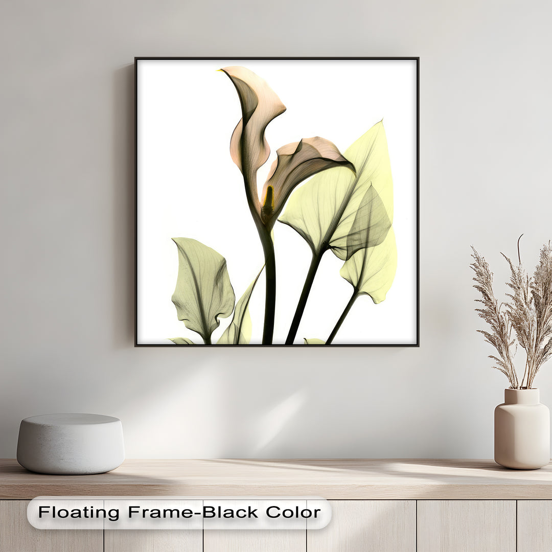 Soft Calla Grace – Minimalist Botanical Canvas Print