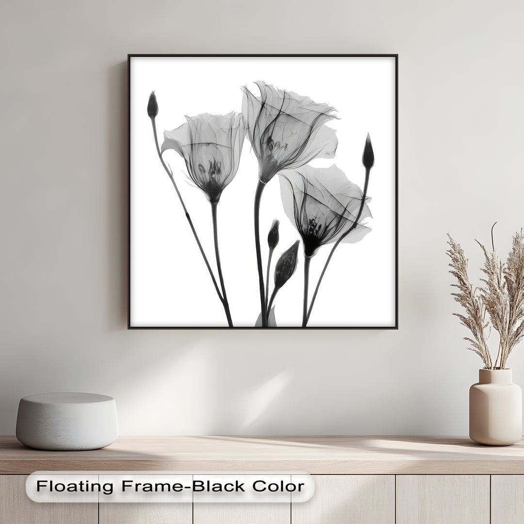 Winterliche Ruhe – Japanische Frau im blauen Kimono, Leinwanddruck | Gerahmtes Kunstwerk