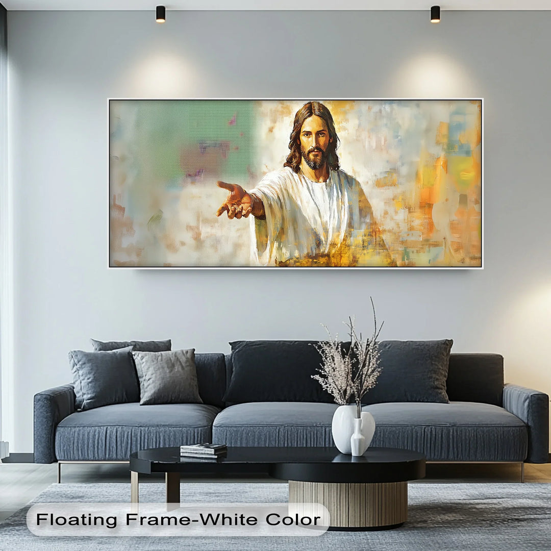 Divine Invitation – Jesus Reaching Out Canvas Print - MyPhotoStation