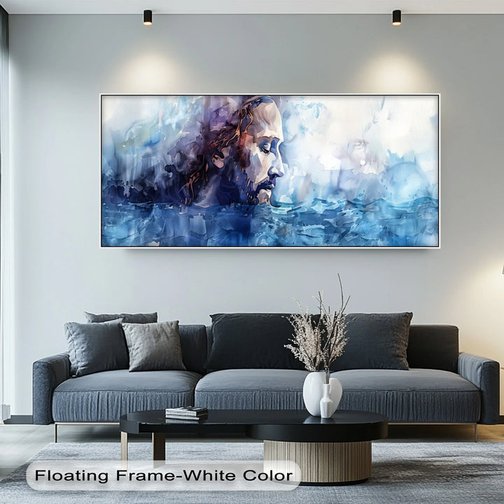 Peace in the Storm – Jesus in the Water Canvas Print