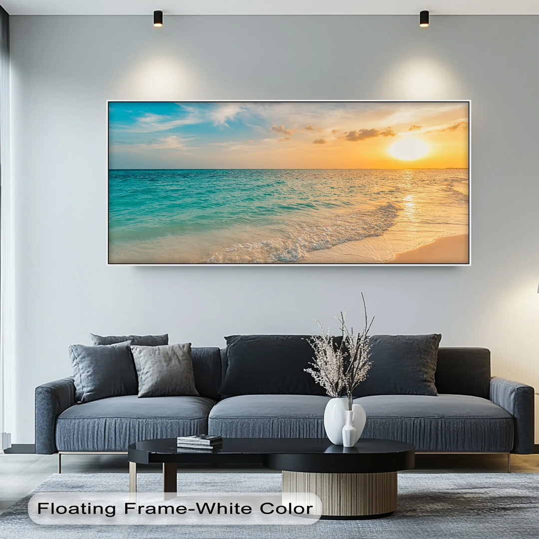 Serene Ocean Sunset - Landscape Canvas Print