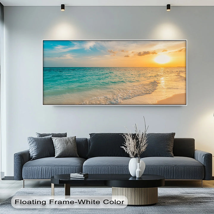 Serene Ocean Sunset - Landscape Canvas Print