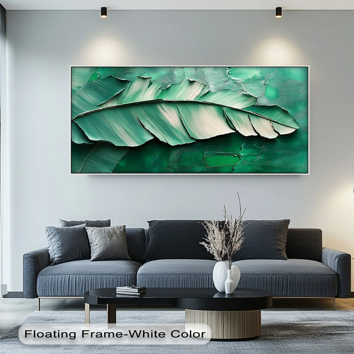 Verdant Blade – Abstract Banana Leaf Canvas Print - MyPhotoStation