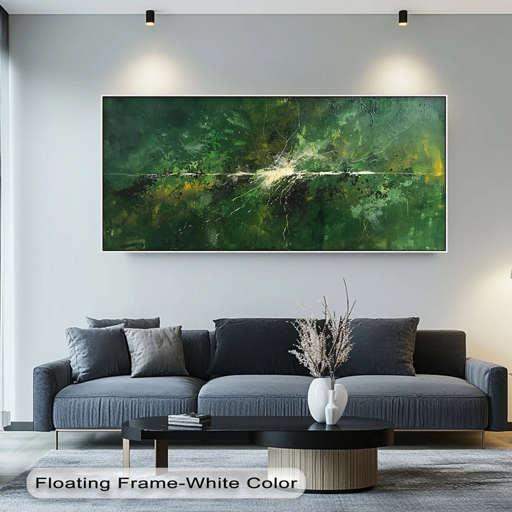 Verdant Pulse – Green Abstract Energy Canvas Print - MyPhotoStation