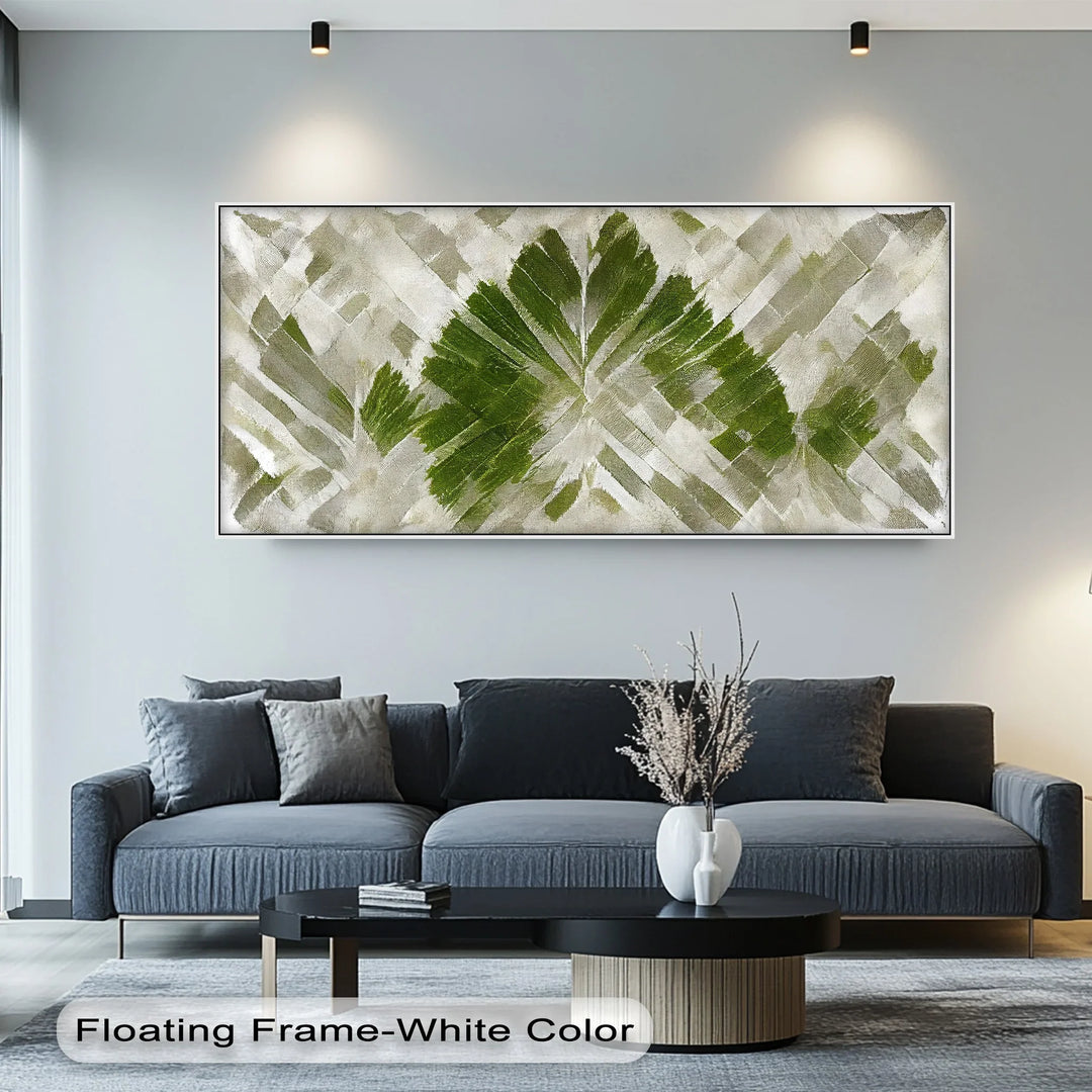 Verdant Imprint – Abstract Leaf Textured Canvas Print - MyPhotoStation