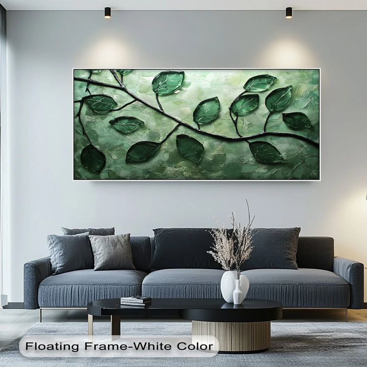 Botanical Glass Leaves – Green Nature Canvas Wall Art - MyPhotoStation