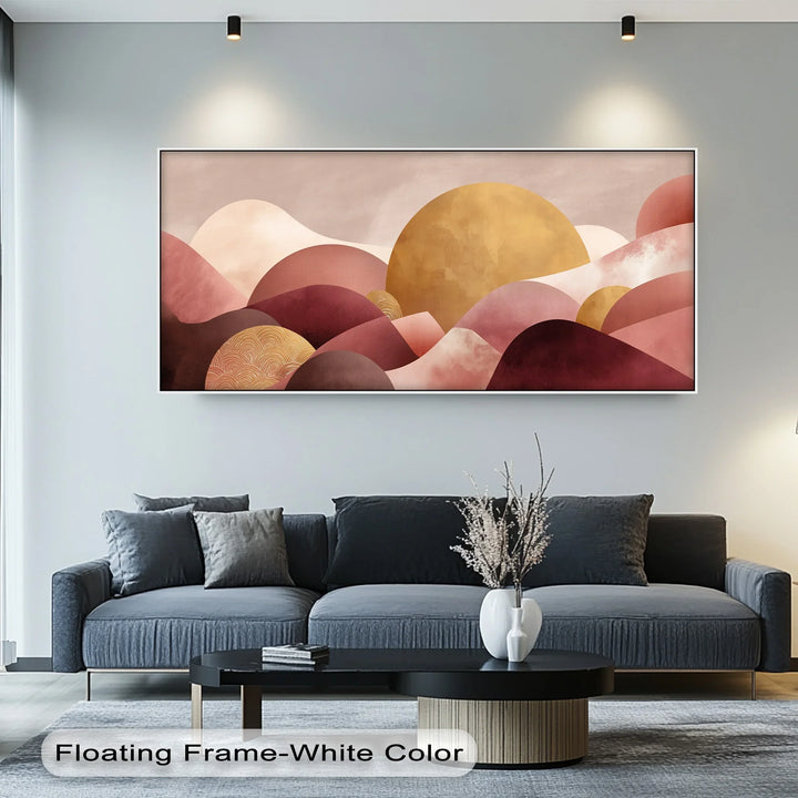 Blush Horizon – Abstract Sunset Landscape Canvas Print - MyPhotoStation